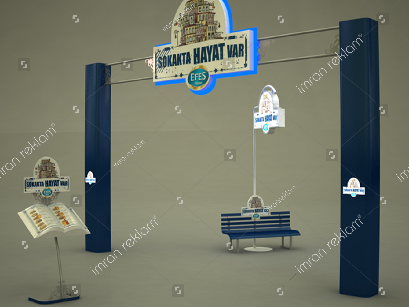 fuar stand girisi reklam tabelasi