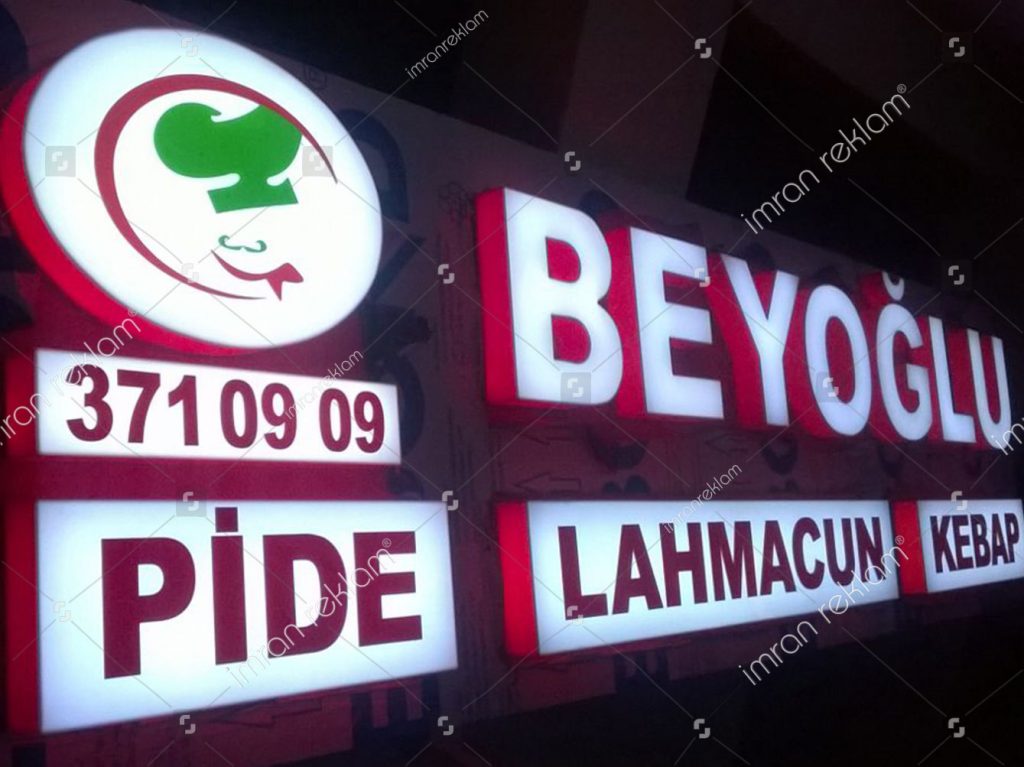 Beyoğlu Kebap Kutu Harf Tabela