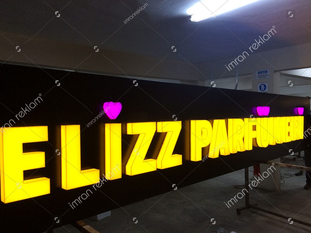 Elizz Parfümeri Kutu Harf Tabelası