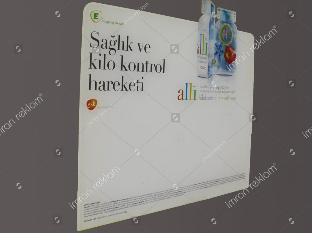 pleksi üzerine renkli serigrafi baskı