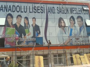 bina cami delikli folyo giydirme