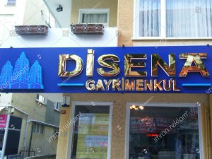 gold kutu harfli Gayrimenkul Tabelaları