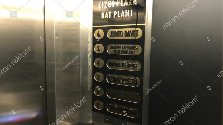 Asansor kat yönlendirme tabelası