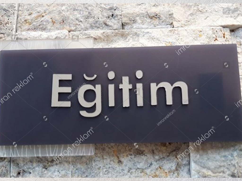 Eğitim odası kapı isimlik tabelası