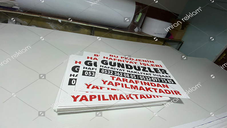 Harfiyat İşleri Tabelası