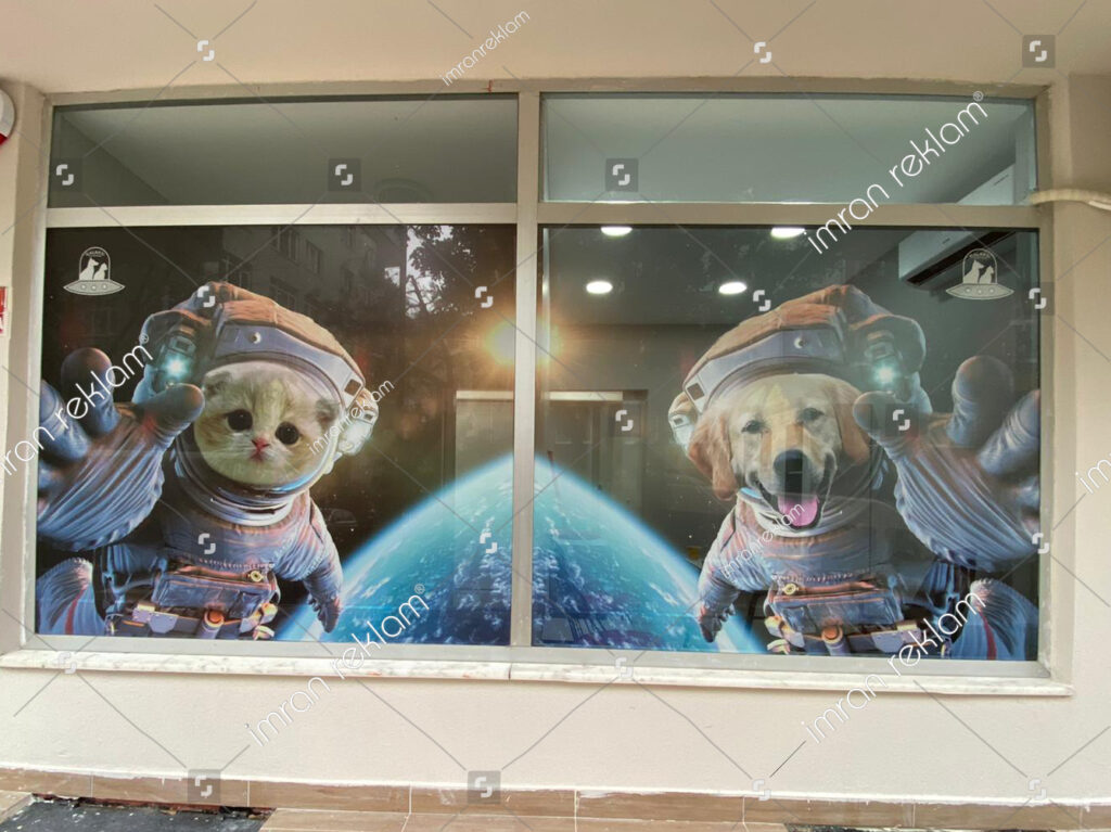 Veteriner Cam Üzeri Görsel Kaplama