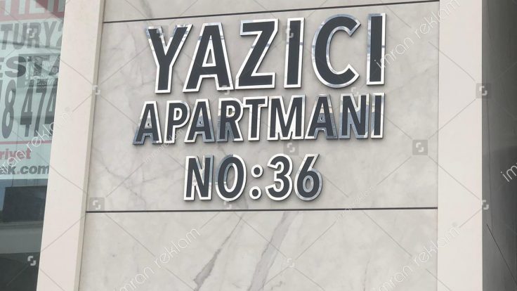 Apartman Tabelası Modelleri