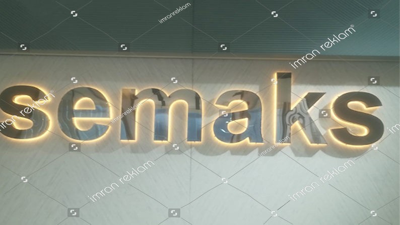 Arkadan Işıklı Paslanmaz Harf Tabela