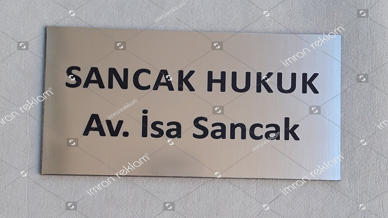Alüminyum Lazer Kazıma Avukat Tabelası