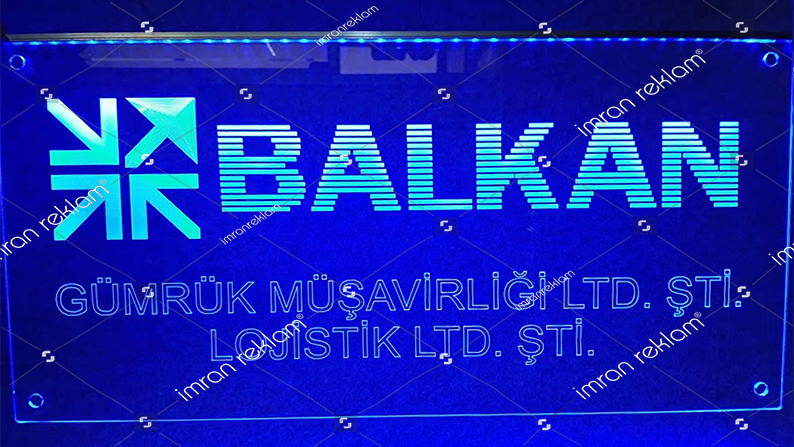 Işıklı Pleksi Kapı Tabelası