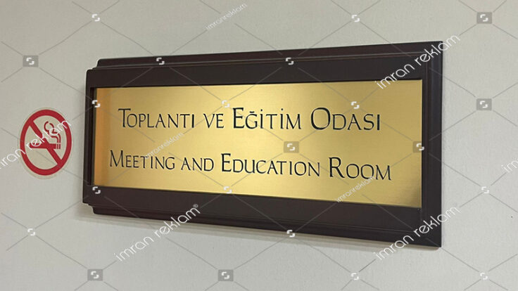 Toplantı ve Eğitim Odası Kapı Tabelası