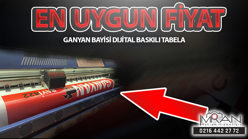 Ganyan bayisi dijital baskılı tabela