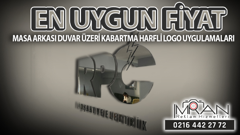 Masa Arkası Duvar üzeri Kabartma Harfli Logo Uygulamaları