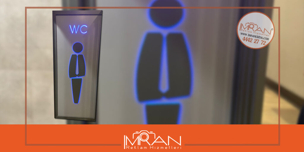 Işıklı wc logolu tabela