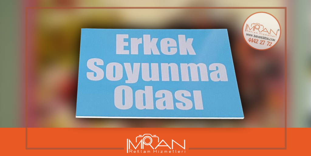 Erkek Soyunma Odası Tabelası