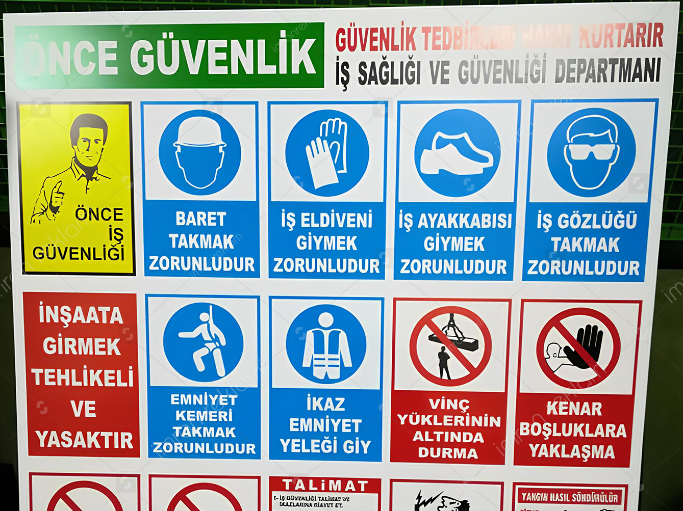 İş Güvenliği Tabelası
