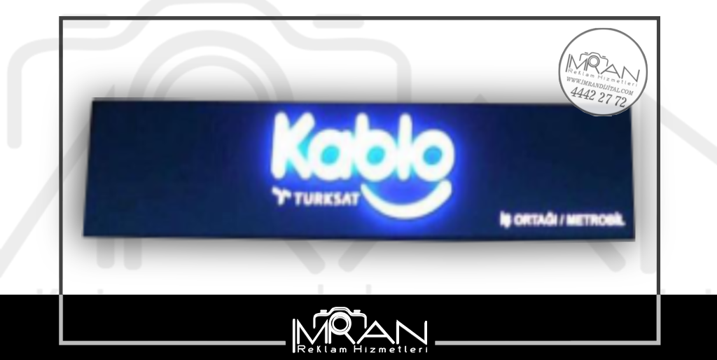 Kablo Türksat Işıklı Tabela