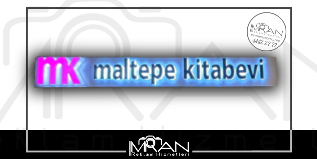 Maltepe Kitabevi Kutu Harfli Işıklı Tabela