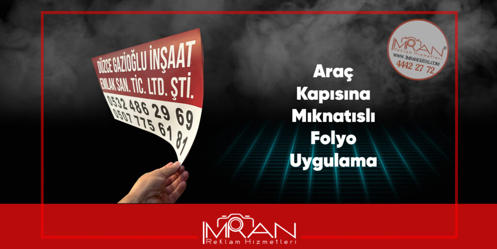 Araç Kapısına Mıknatıslı Folyo Uygulama