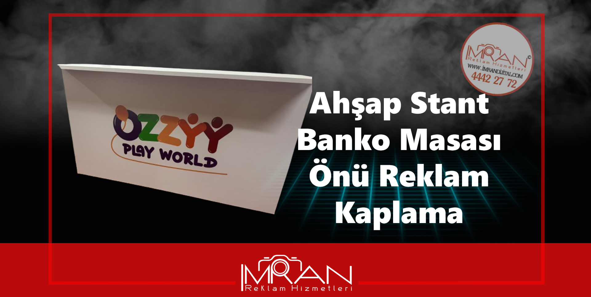 Ahşap Stant Banko Masası Kaplama Çalışmamız Tabela