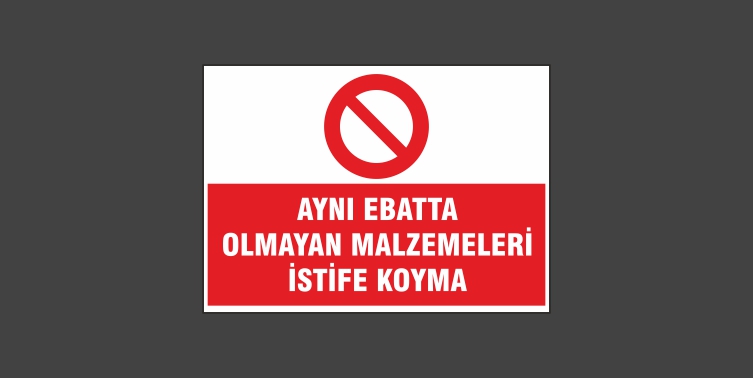 Aynı Ebatta Olmayan Malzemeleri İstife Koyma Levhası 2110