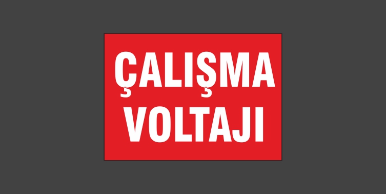 Çalışma Voltajı Levhası 8104