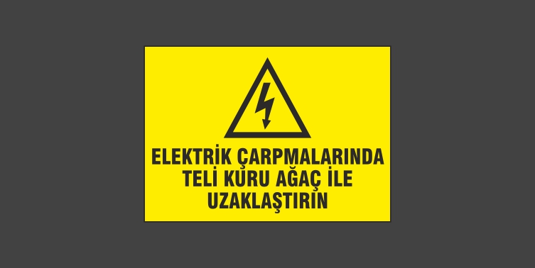 Elektrik Çarpmalarında Teli Kuru Ağaç İle Uzaklaştırın Levhası 6107