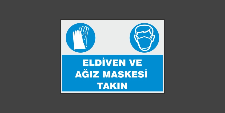 Eldiven Ve Ağız Maskesi Takın Levhası 11127
