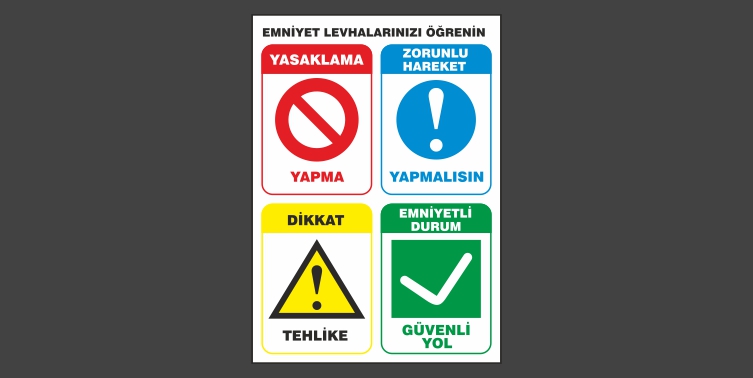 Emniyet Levhalarınızı Öğrenin Levhası 12119