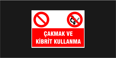 Çakmak Ve Kibrit Kullanma Levhası 17138