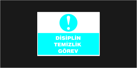 Disiplin Temizlik Görev Levhası 19108