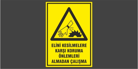 Elini Kesilmelere Karşı Koruma Önlemleri Almadan Çalışma levhası 17135