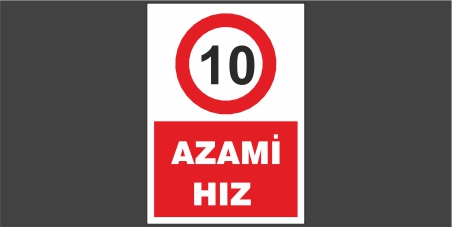 Azami Hız 10 Levhası 28106