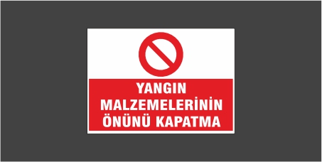 Yangın Malzemelerinin Önünü Kapatma Levhası 25105