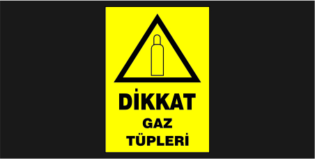 Dikkat Gaz Tüpleri Levhası 34111
