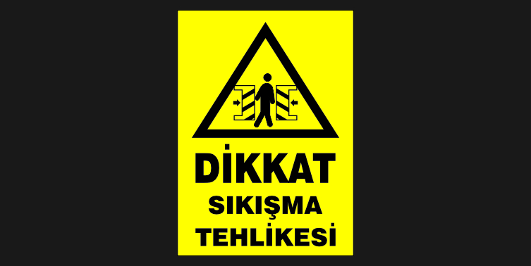 Dikkat Sıkışma Tehlikesi Levhası 33128