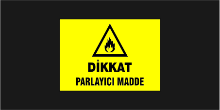 Dikkat Yangın Çıkartan Maddeler Var Levhası 35118