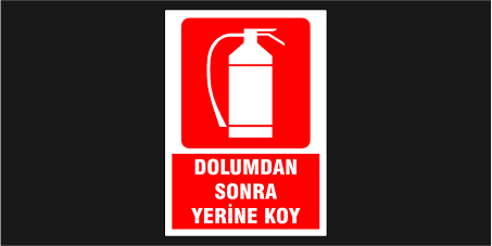 Dolumdan Sonra Yerine Koy Levhası 36106