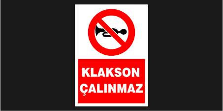 Klakson Çalınmaz Levhası 29116