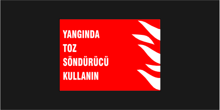 Yangında Toz Söndürücü Kullanın Levhası 36102